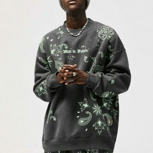 luminous paisley sweatshirt youthful & dynamic design 4563