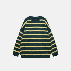 minimalist striped sweater solid color & sleek design 2123