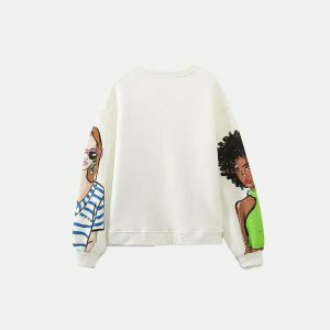 modern ladies print sweatshirts chic & youthful printed sweatshirts 1202