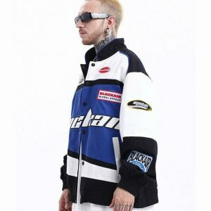 motorsports inspired varsity jacket urban & iconic style 1390