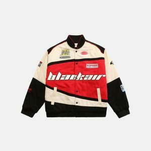 motorsports inspired varsity jacket urban & iconic style 4496