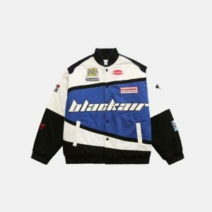 motorsports inspired varsity jacket urban & iconic style 5348