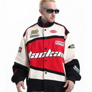 motorsports inspired varsity jacket urban & iconic style 6574