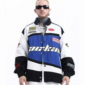 motorsports inspired varsity jacket urban & iconic style 8376