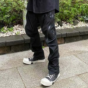 multizipper pants sleek design & urban appeal 6736
