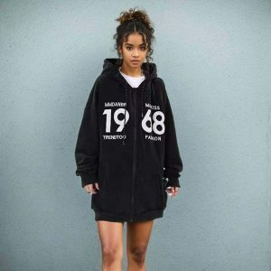 oversized 1968 hoodie zip up youthful & iconic style 3693