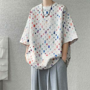oversized color block t shirt summer chic & youthful 1482