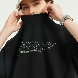 oversized embroidered tee youthful & trendy streetwear 1806