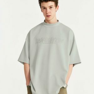 oversized embroidered tee youthful & trendy streetwear 2438