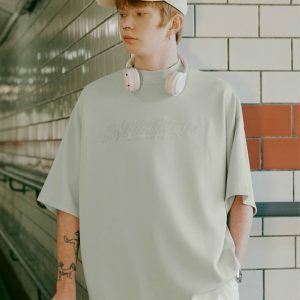 oversized embroidered tee youthful & trendy streetwear 3389