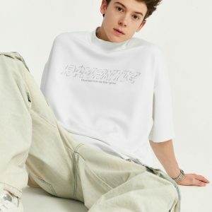 oversized embroidered tee youthful & trendy streetwear 3528