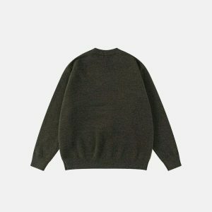 oversized knit sweater loose & youthful streetwear staple 3290