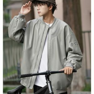 oversized leather moto jacket solid & edgy streetwear icon 7309