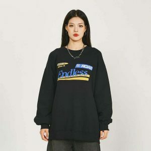 oversized letter sweatshirt bold print & street chic 1661