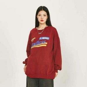 oversized letter sweatshirt bold print & street chic 2588