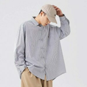 oversized plaid shirt light & youthful streetwear icon 2336