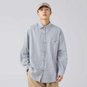 oversized plaid shirt light & youthful streetwear icon 3239