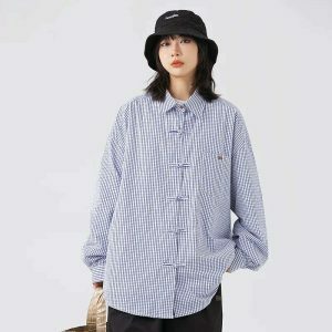 oversized plaid shirt light & youthful streetwear icon 4706