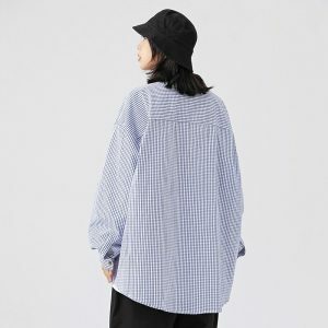 oversized plaid shirt light & youthful streetwear icon 6949