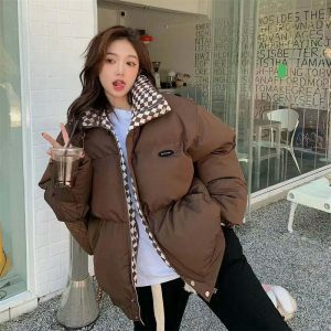 oversized puffer jacket for women chic & youthful design 2400