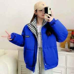 oversized puffer jacket for women chic & youthful design 6353