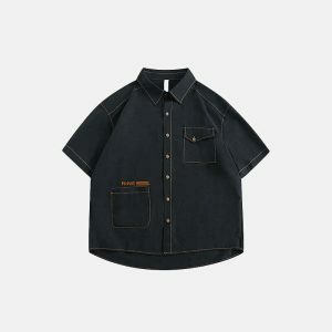 oversized solid shirt   chic & minimalist streetwear staple 5737