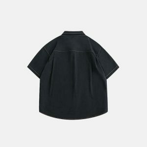 oversized solid shirt   chic & minimalist streetwear staple 7634