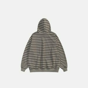 oversized striped hoodie with star print youthful & bold 3811