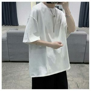 oversized t shirt with elbow length sleeves youthful cut 3450