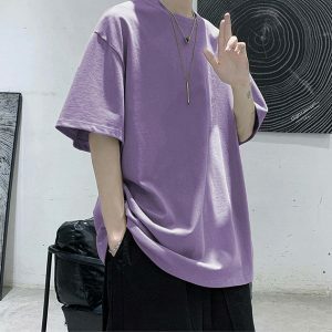 oversized t shirt with elbow length sleeves youthful cut 4923