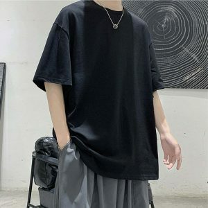 oversized t shirt with elbow length sleeves youthful cut 7805