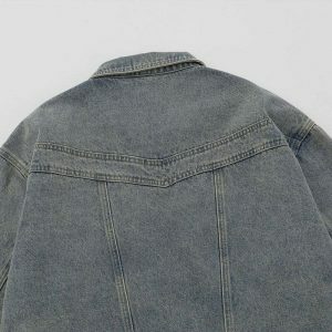 oversized washed denim jacket chic & timeless urban style 6228