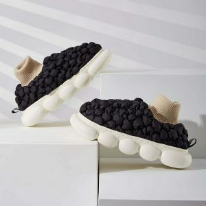 popcorn textured slippers cozy & chic comfort footwear 5882