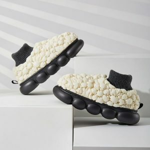 popcorn textured slippers cozy & chic comfort footwear 6380