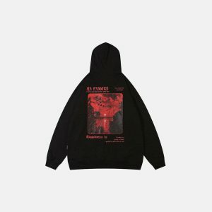 red moon graphic hoodie   youthful & urban style essential 4125