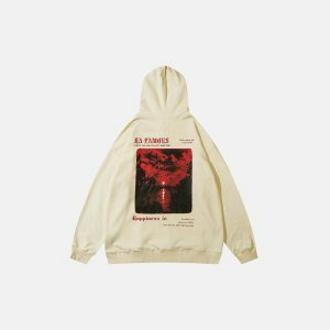 red moon graphic hoodie   youthful & urban style essential 6209