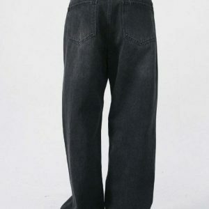 retro black wideleg jeans sleek vintage appeal 1124