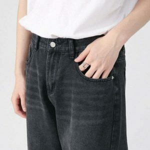 retro black wideleg jeans sleek vintage appeal 1635