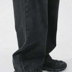 retro black wideleg jeans sleek vintage appeal 3081