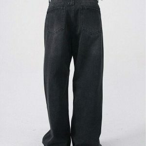 retro black wideleg jeans sleek vintage appeal 5677