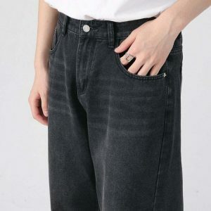 retro black wideleg jeans sleek vintage appeal 5885