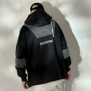 retro block highneck hoodie iconic vintage appeal 2365