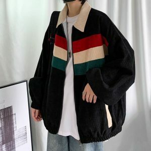 retro corduroy jacket oversized fit urban chic 4427