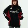 retro embroidered sweatshirt iconic & crafted design 3900