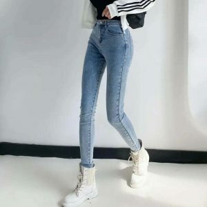 retro highwaist skinny jeans sleek vintage appeal 7284