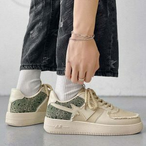 retro lace up casual shoes   youthful streetwear charm 7156