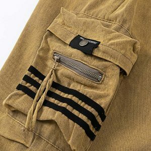 retro multi pocket cargo pants   sleek & urban fit 2801