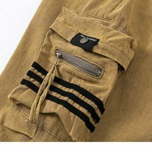 retro multi pocket cargo pants   sleek & urban fit 3627