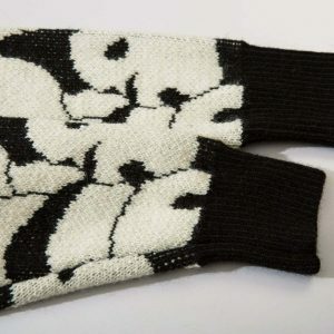retro panda graphic sweater   youthful & iconic style 7795