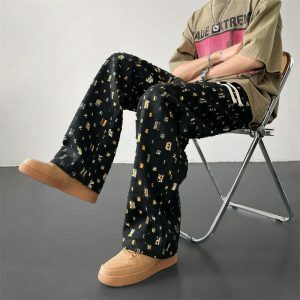 retro plaid hollow out pants   chic & youthful streetwear 5842